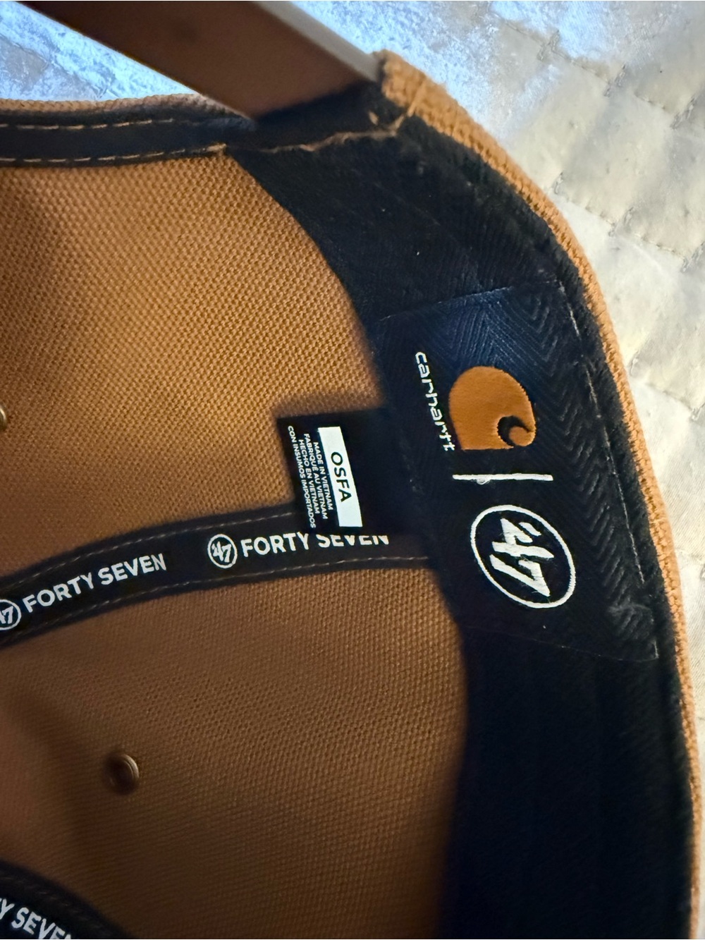 '47 Carhartt Los Angeles LA Logo Trucker Hat - Brown with White Logo - Picture 4 of 6